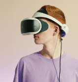 Man wearing VR headset