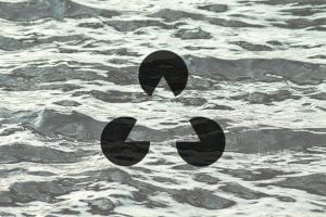Gestalt triangle on the background of the waves