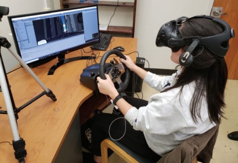 Driving simulation with VR & GSR