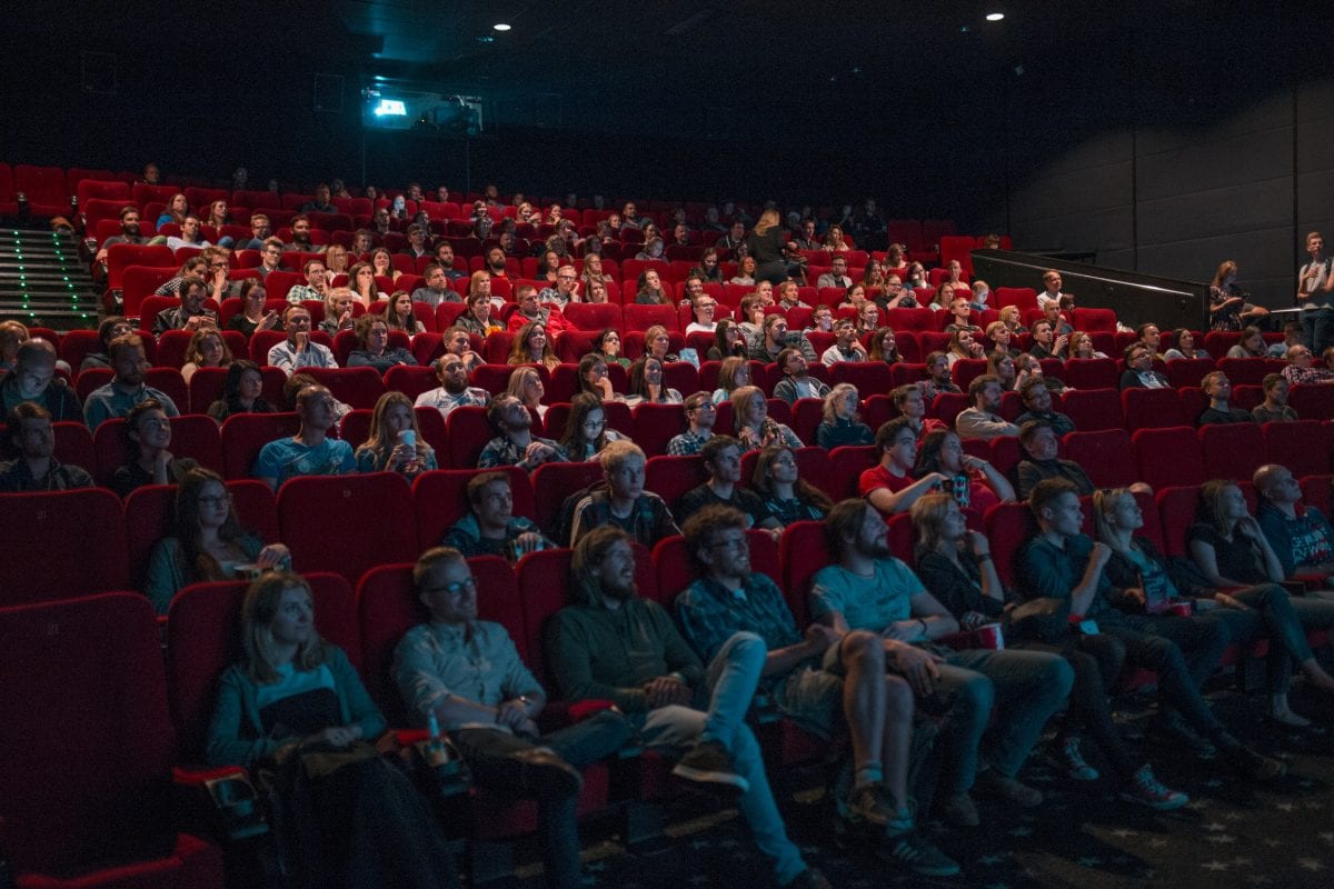 cinema attendees watching a movie