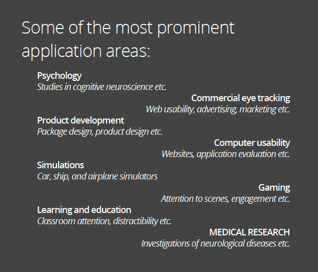 eye tracking application areas