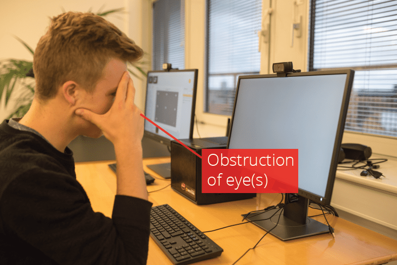 eye tracking obstruction