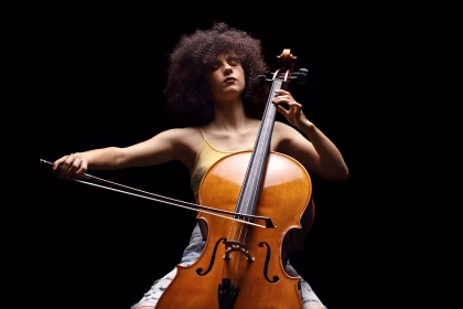 Woman in Flow playing Cello