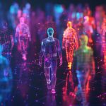 Humans walking in group - data overlay